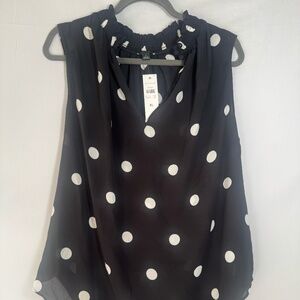 Ann Taylor Polka Dot Silk Tank NWT Size XL